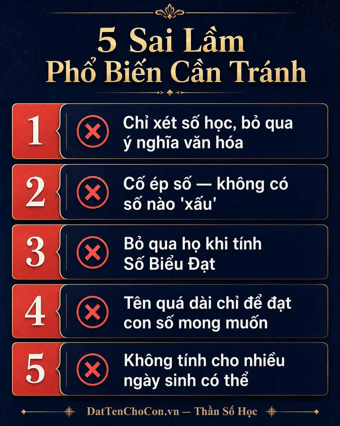 5 sai lầm phổ biến cần tránh khi đặt tên con theo thần số học