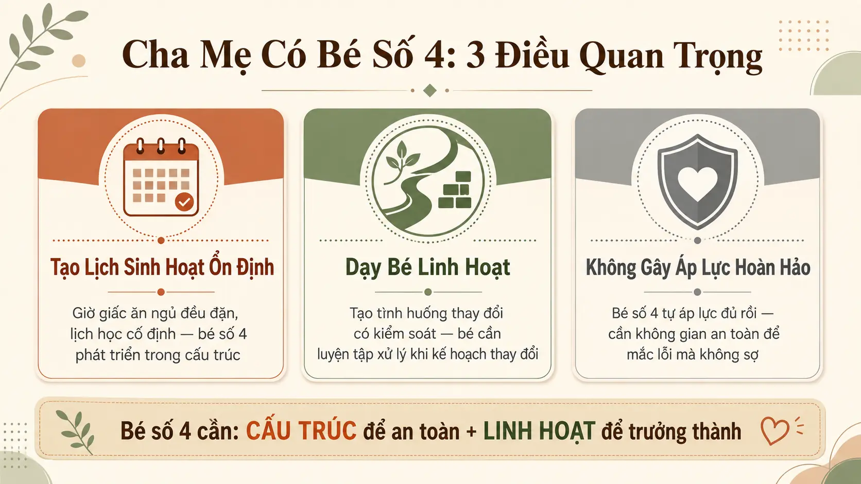 3 lời khuyên nuôi dạy bé số 4 lịch sinh hoạt linh hoạt không áp lực hoàn hảo