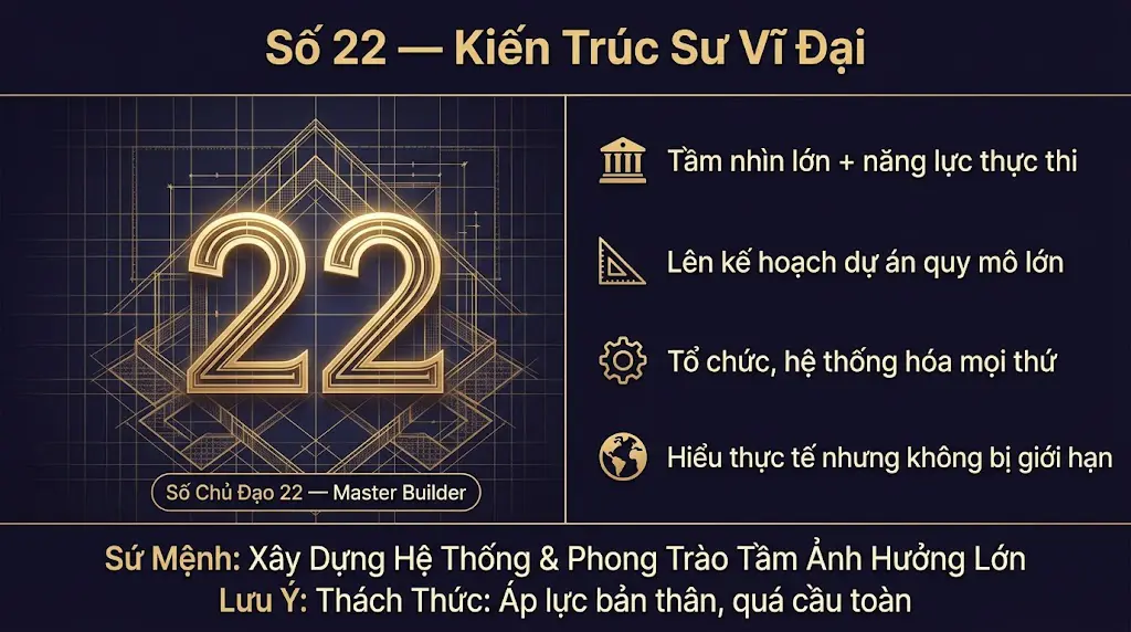 Số chủ đạo 22 kiến trúc sư vĩ đại master builder tầm nhìn lớn