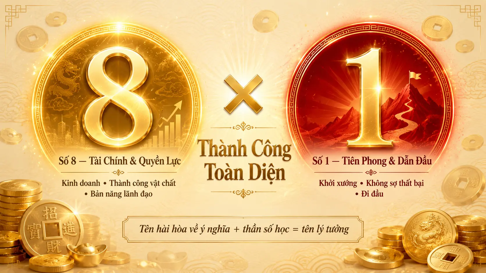 Số 8 và số 1 trong thần số học liên quan thành công tài chính quyền lực