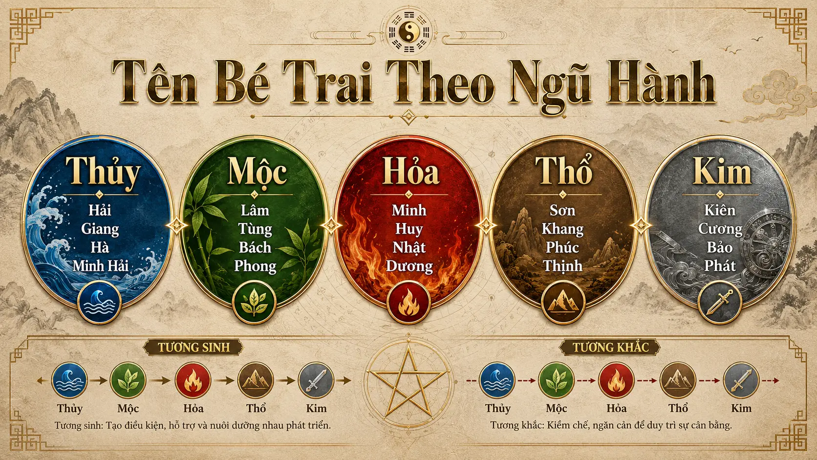 Đặt tên bé trai theo phong thủy 2026