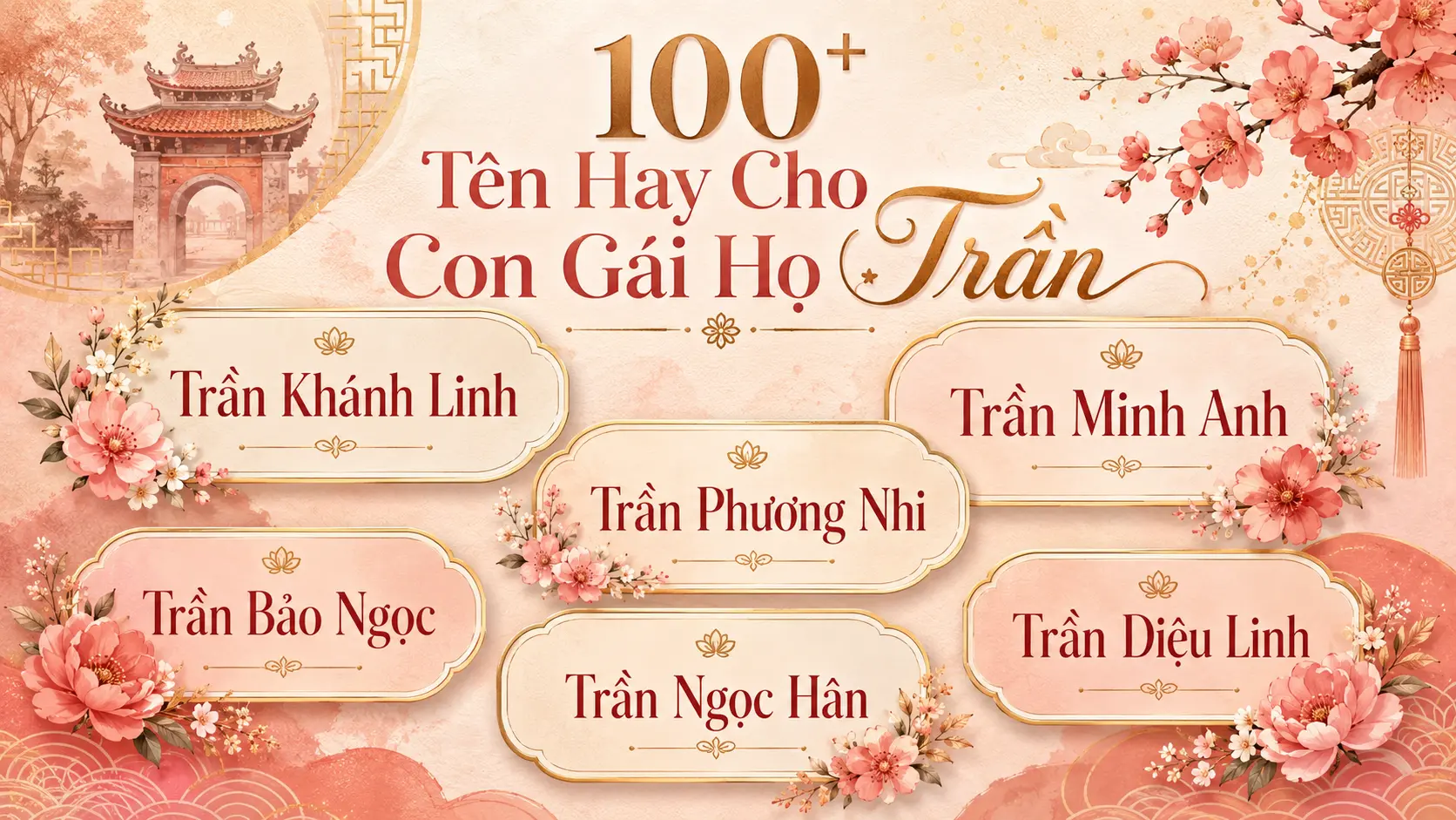 Tên hay cho con gái họ Trần